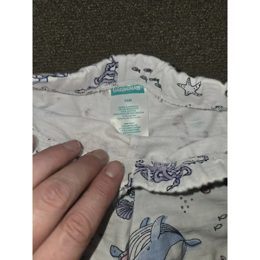 Cat & Jack Girls 2T Shorts Lot of 3 Minnie Mouse Disney Beach Pull On Pockets